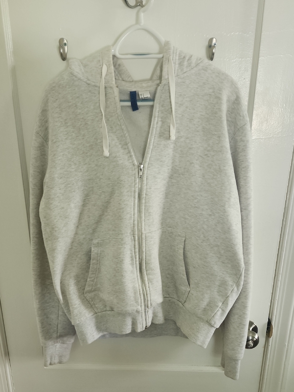 H&M Light Gray Zip-Up Hoodie